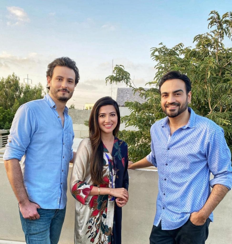 Fun BTS Photos of Drama Serial Chupkey Chupkey shared by Osman Khalid Butt