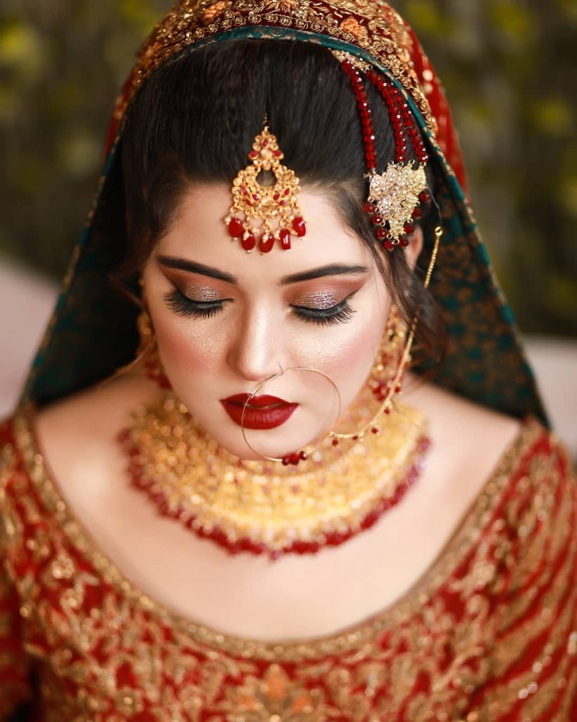 Kanwal Aftab's Latest Pictures In Red Bridal Dress