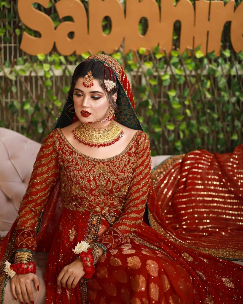 Kanwal Aftab's Latest Pictures In Red Bridal Dress