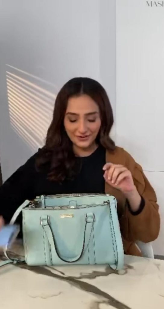 Momal Sheikh Shows What's Inside Her Bag