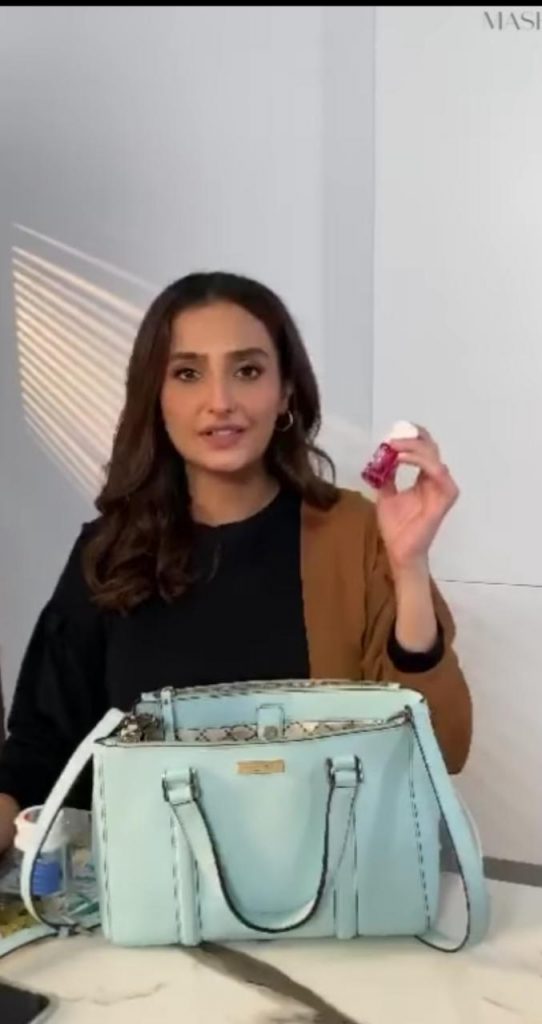 Momal Sheikh Shows What's Inside Her Bag