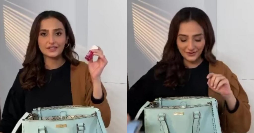 Momal Sheikh Shows What's Inside Her Bag