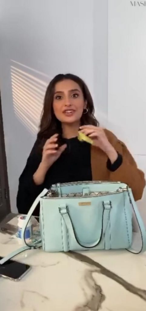 Momal Sheikh Shows What's Inside Her Bag