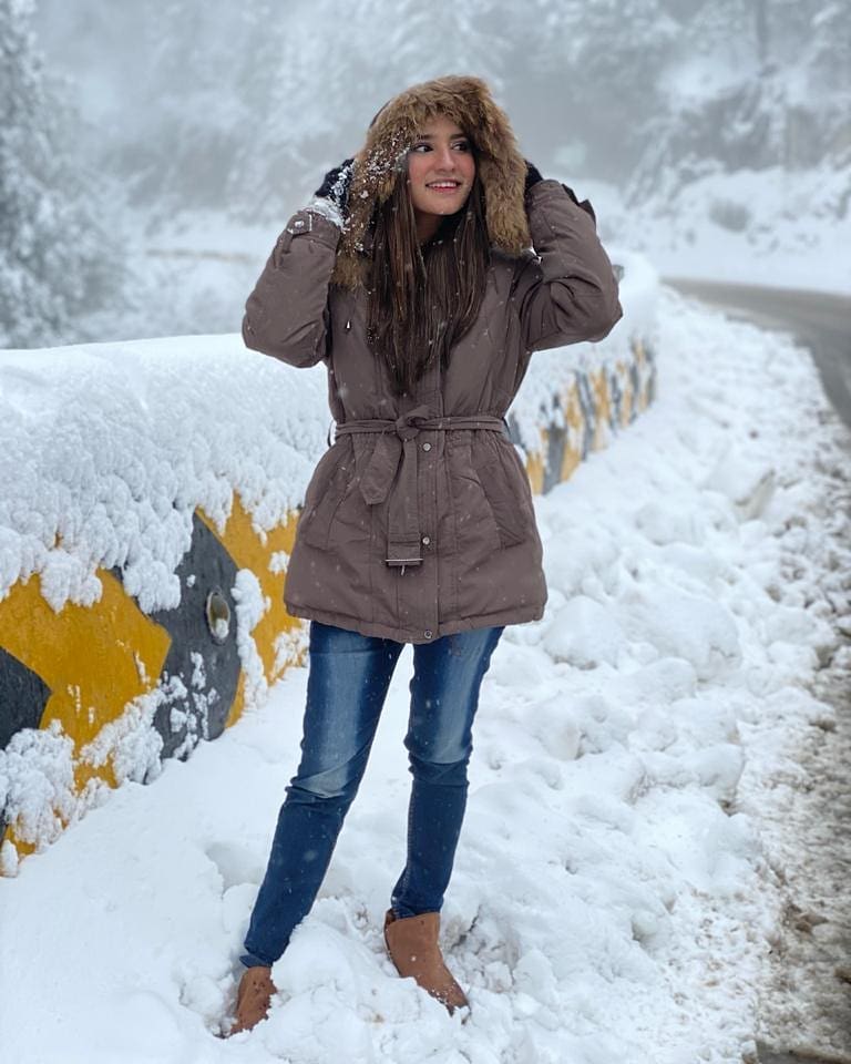 Viral Girl Nimra Ali Enjoying Winter Vacations in Muree