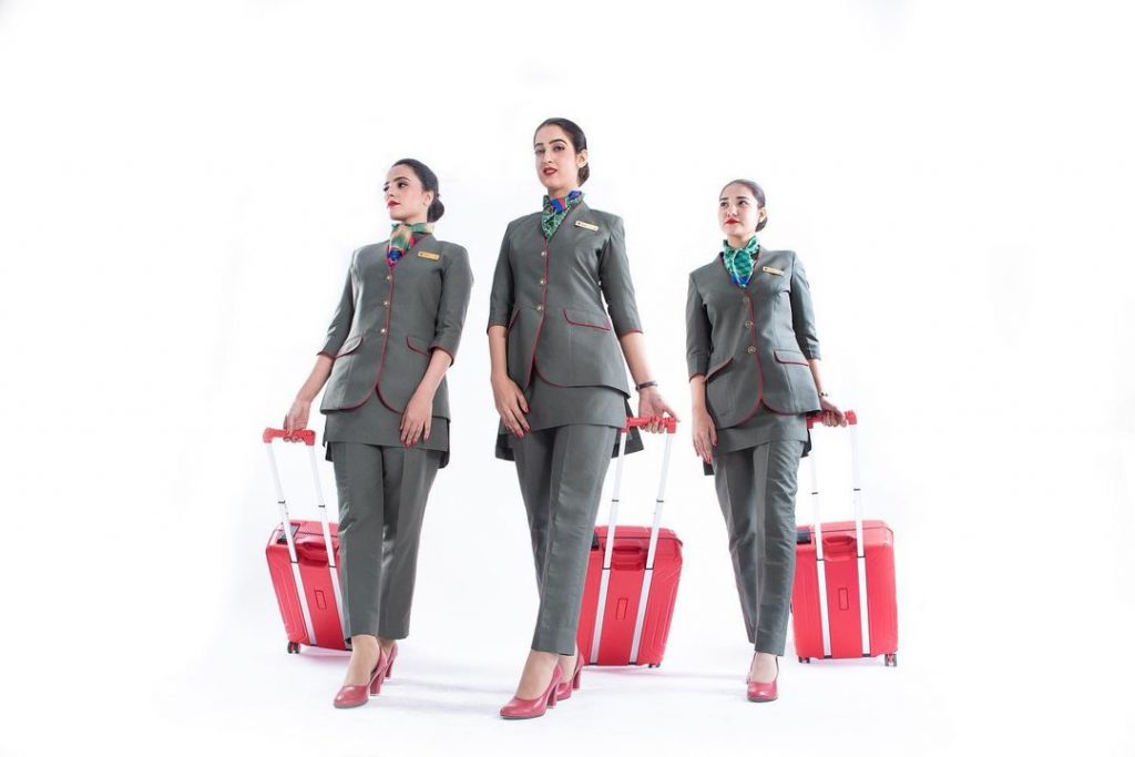 Nomi Ansari Designs Uniforms Of Airsial Crew