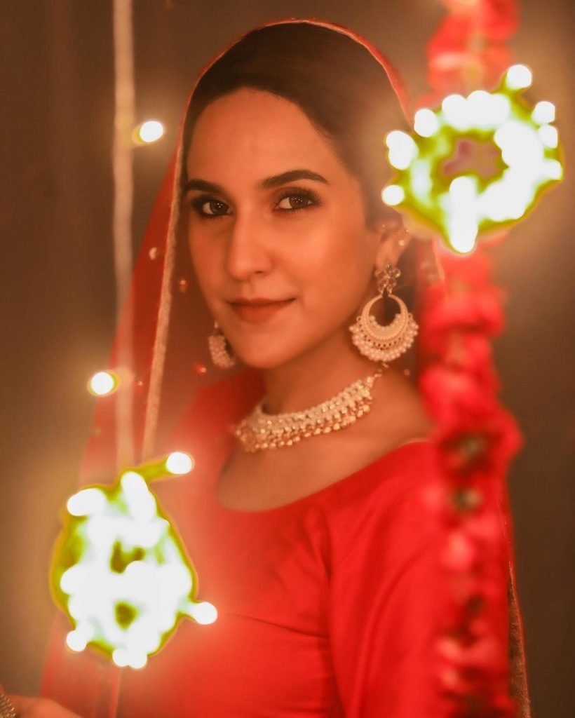 Pictures Of Anoushay Abbasi In Red Gorgeous Dress