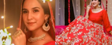 Pictures Of Anoushay Abbasi In Red Gorgeous Dress