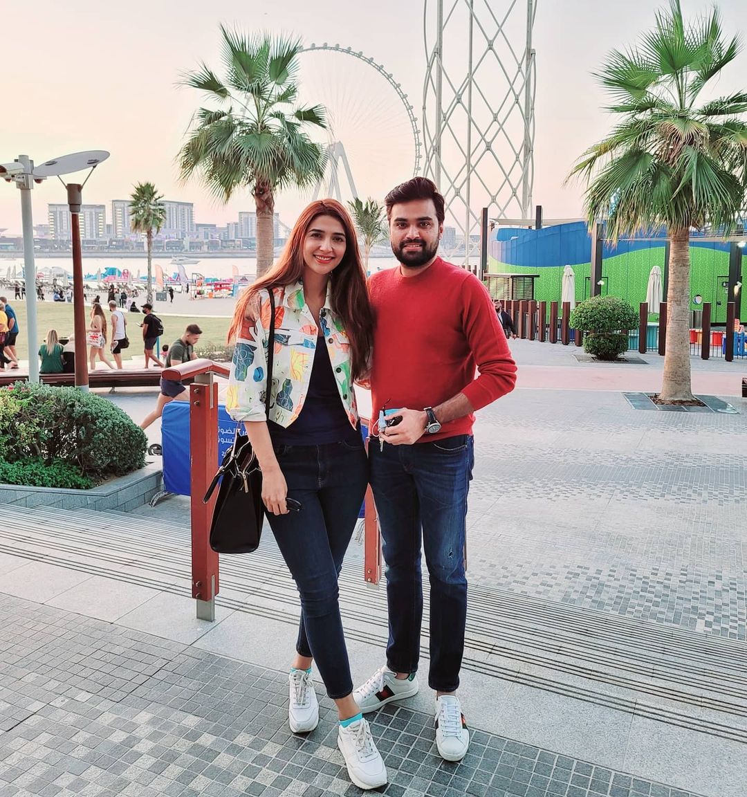 Rubab Hashim with her Husband Shoaib - New Pictures