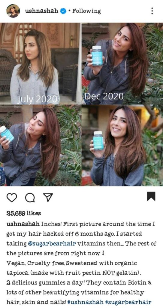 Ushna Shah Shared Her Hair Growth Secret