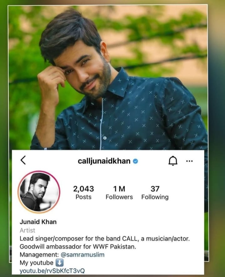 Junaid Khan Reached 1 Million Followers On Instagram