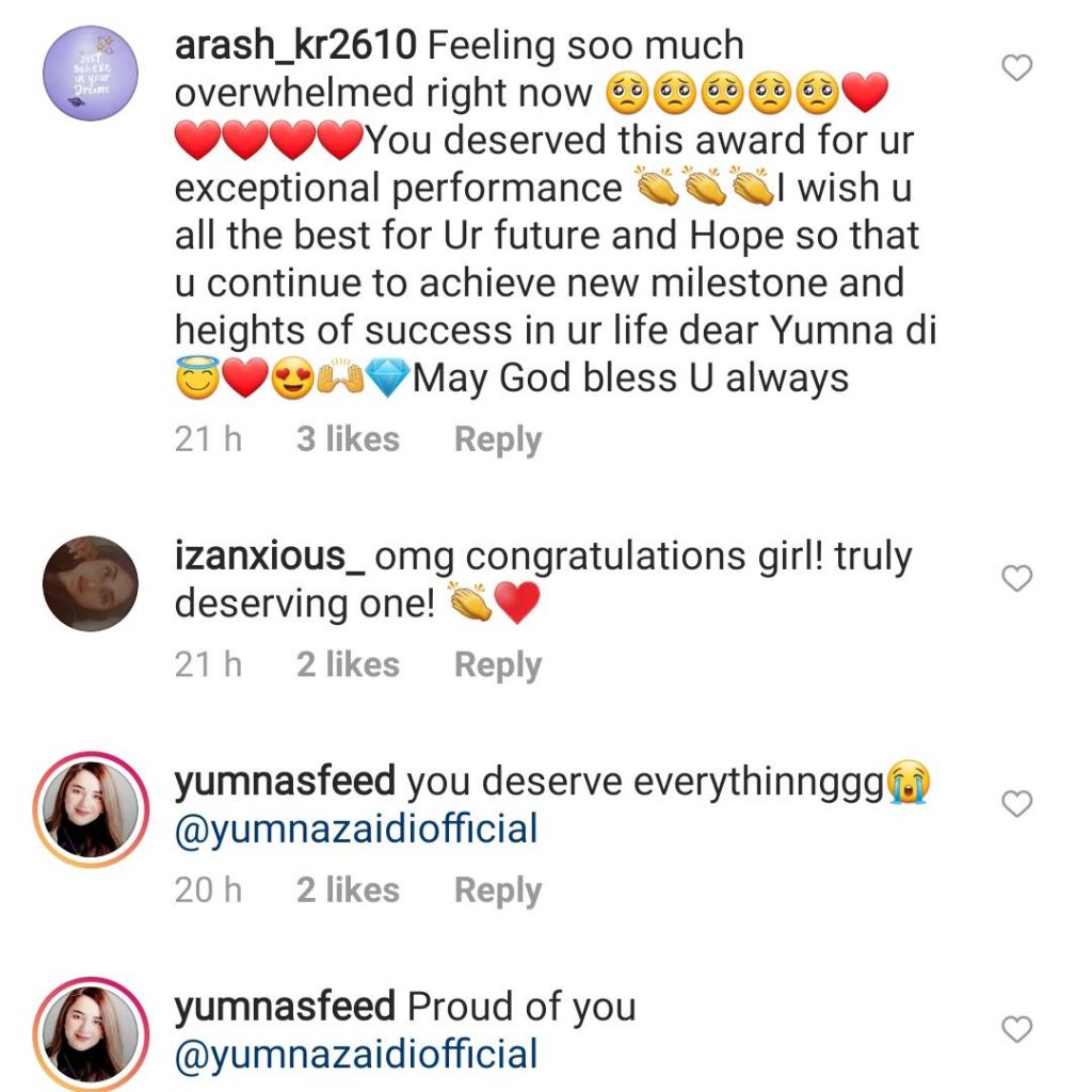 Yumna Zaidi Reacts On Winning Lux Style Award