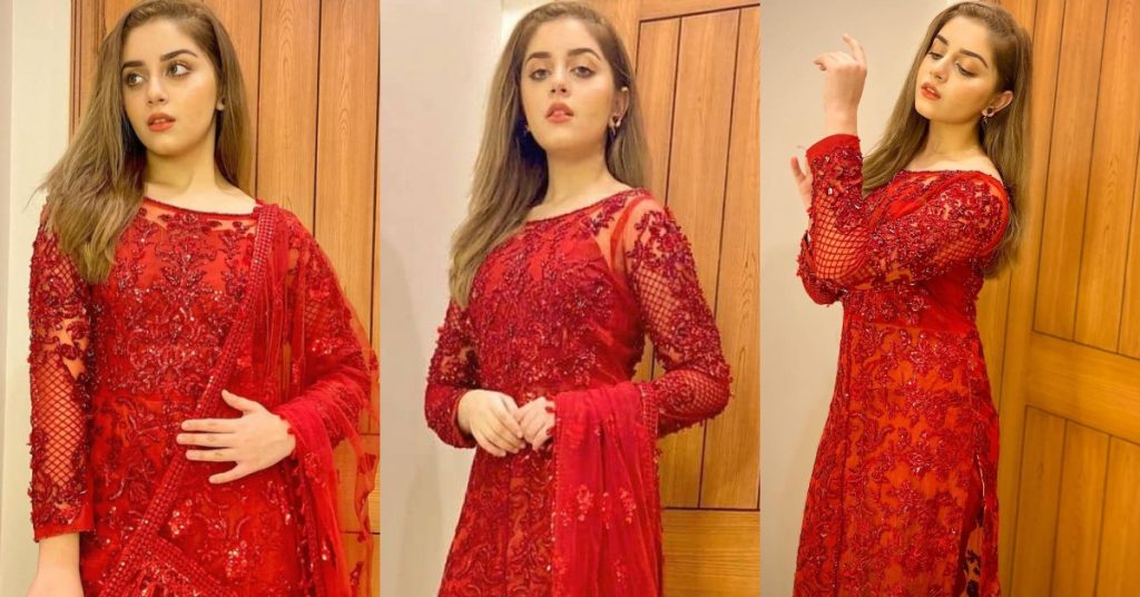 Alizeh Shah Looked Ravishing In Red Outfit