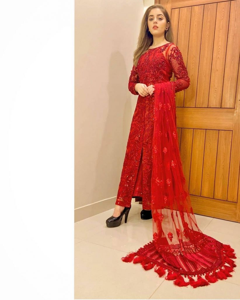 Alizeh Shah Looked Ravishing In Red Outfit