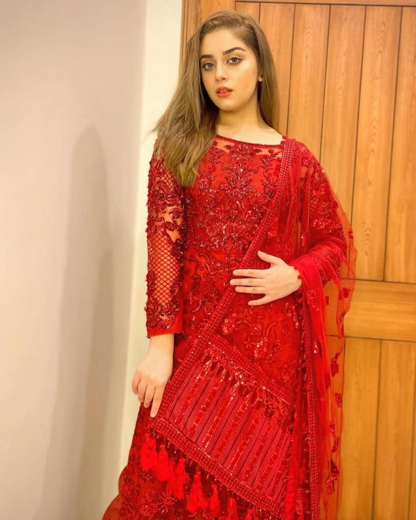 Alizeh Shah Looked Ravishing In Red Outfit