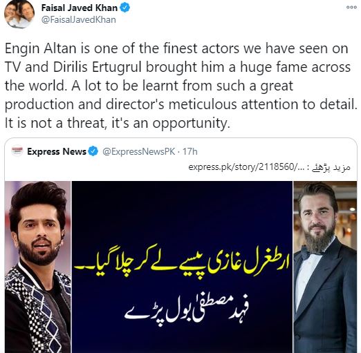 Fahad Mustafa's Statement On Ertugrul's Visit To Pakistan