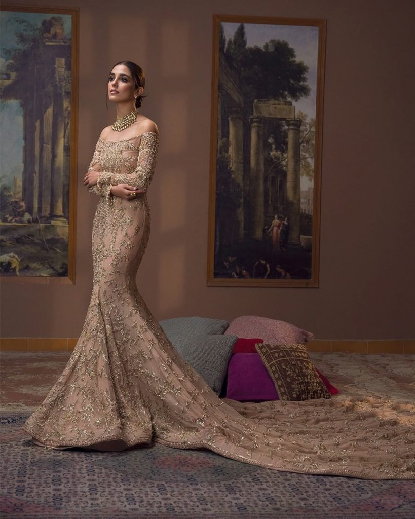 Faiza Saqlain Luxurious Bridal Couture Collection Featuring Maya Ali And Sheheryar Munawar