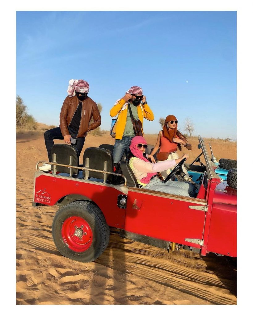 Zara Noor And Asad Siddiqui Exploring Deserts In Dubai