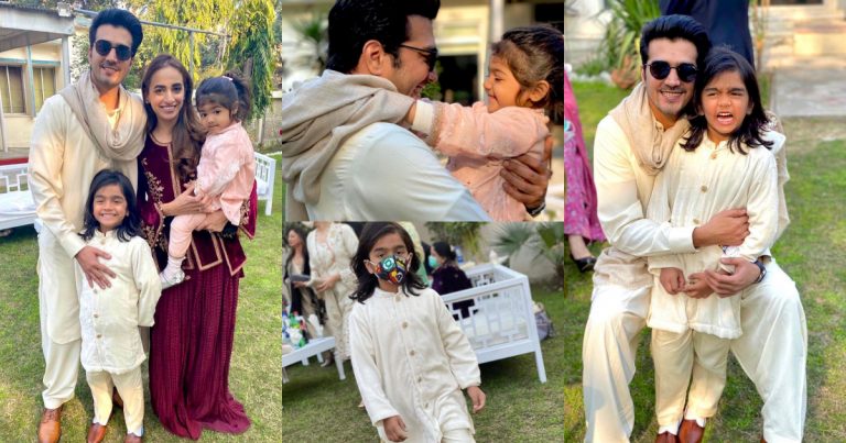Actor Shahzad Sheikh with his Wife and Kids at a Recent Wedding