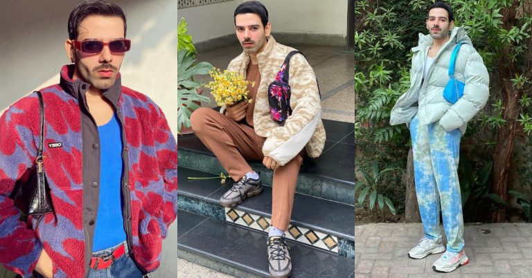 Fashion Designer Hussain Rehar Flaunting His Handbag collection