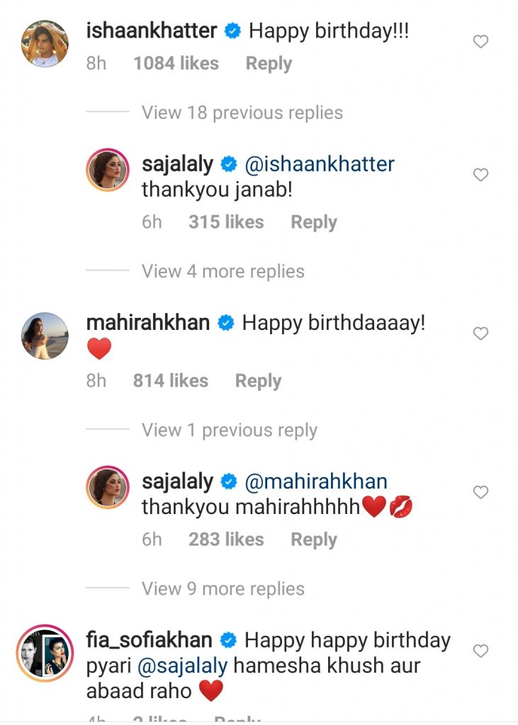 Ishaan Khatter Joins Sajal's Birthday Post To Wish Her