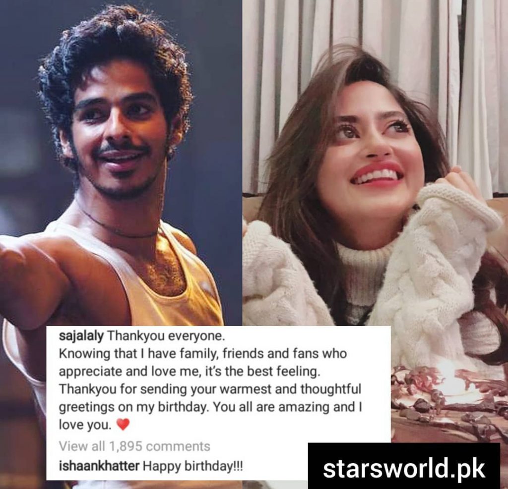 Ishaan Khatter Joins Sajal's Birthday Post To Wish Her