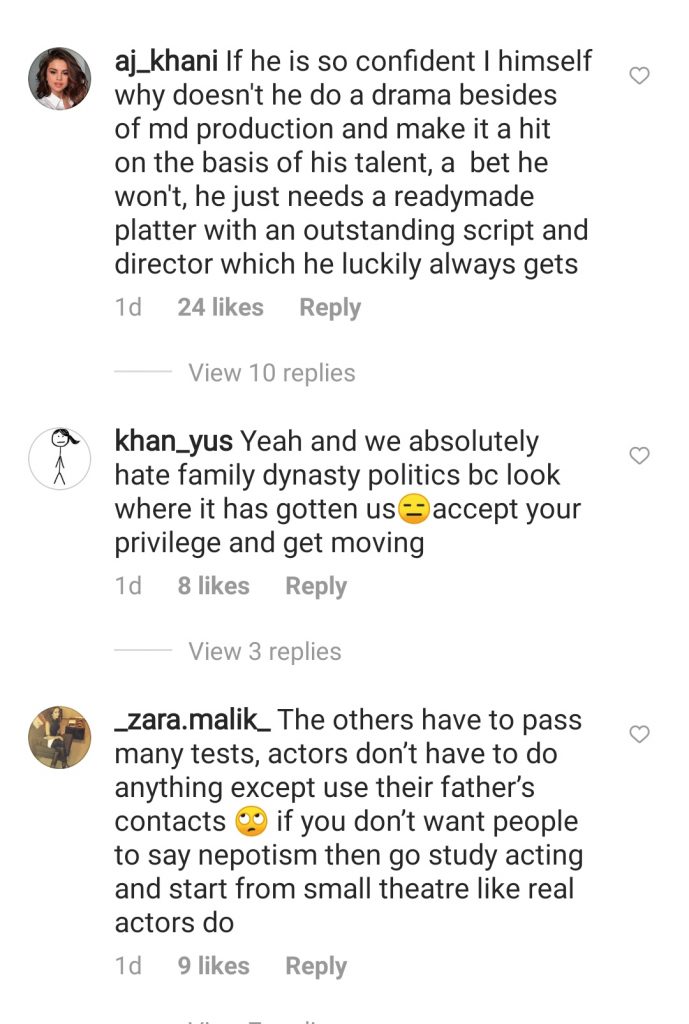 Netizens Disagree With Ahad Raza Mir on His Recent Statement