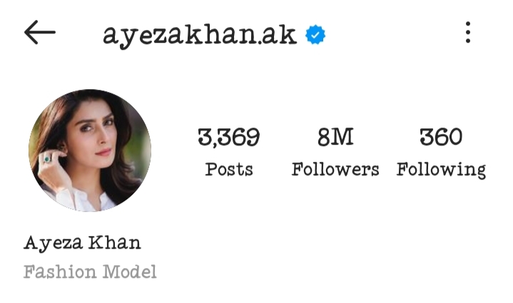 Ayeza Khan Became Most Followed Pakistani Celebrity On Instagram