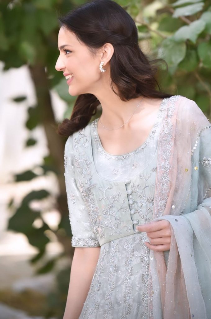 Madiha Imam Looking Gorgeous in Ice-Blue embellished ensemble