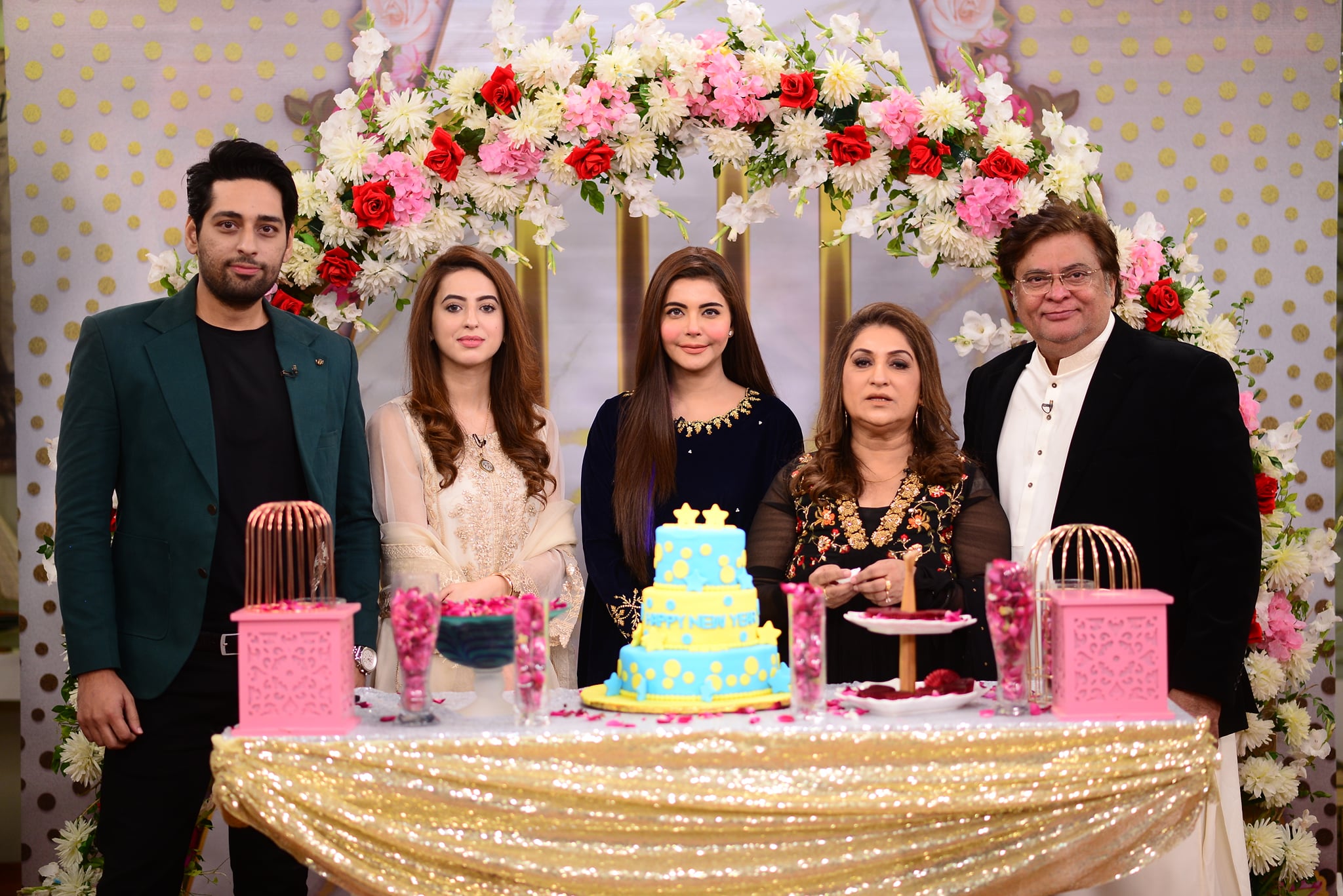 Beautiful Pictures of Salman Saeed with his Wife in Nida Yasir Morning Show