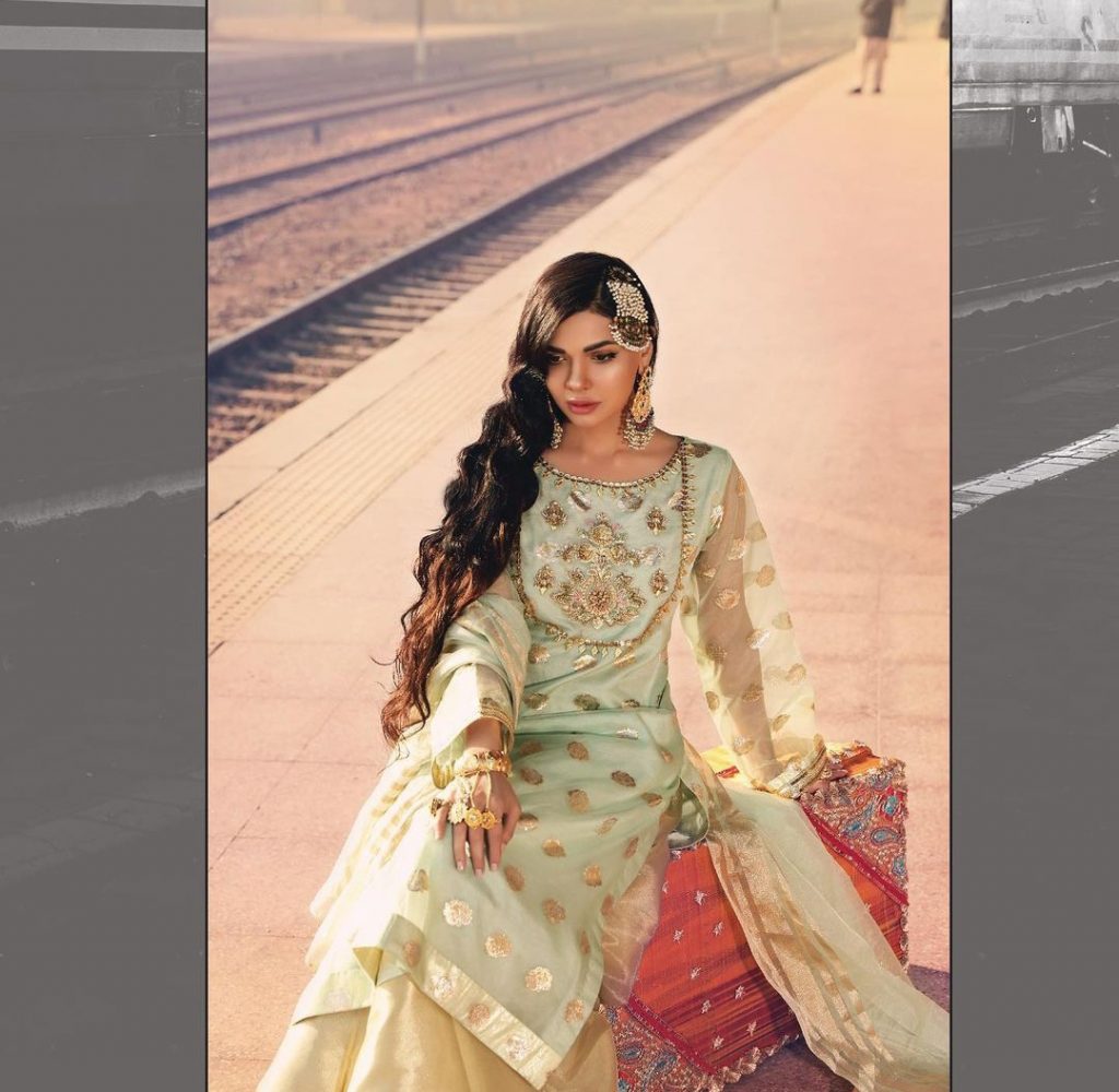 Sara Loren Stuns In Her Latest Bridal Shoot For Asma Aslam