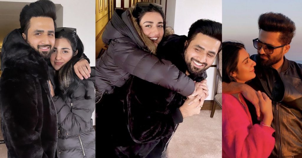 Latest Pictures Of Beautiful Couple Sarah Khan And Falak Shabbir