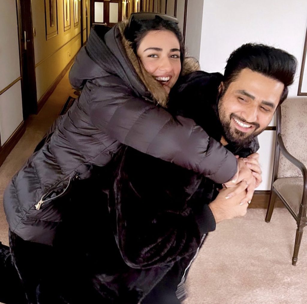 Latest Pictures Of Beautiful Couple Sarah Khan And Falak Shabbir