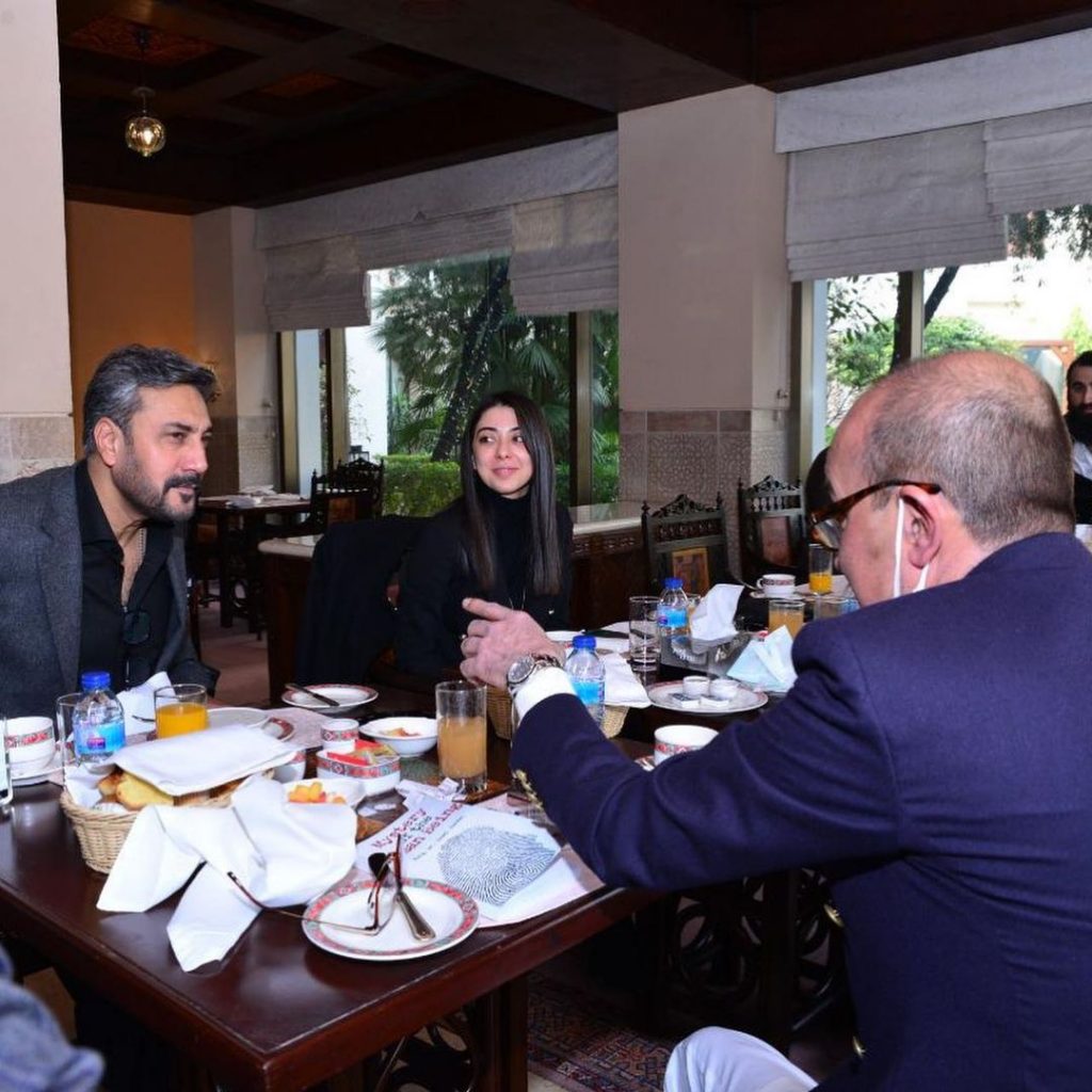 Adnan Siddiqui And Humayun Saeed Greeted Turkish Star Celal Al In Islamabad