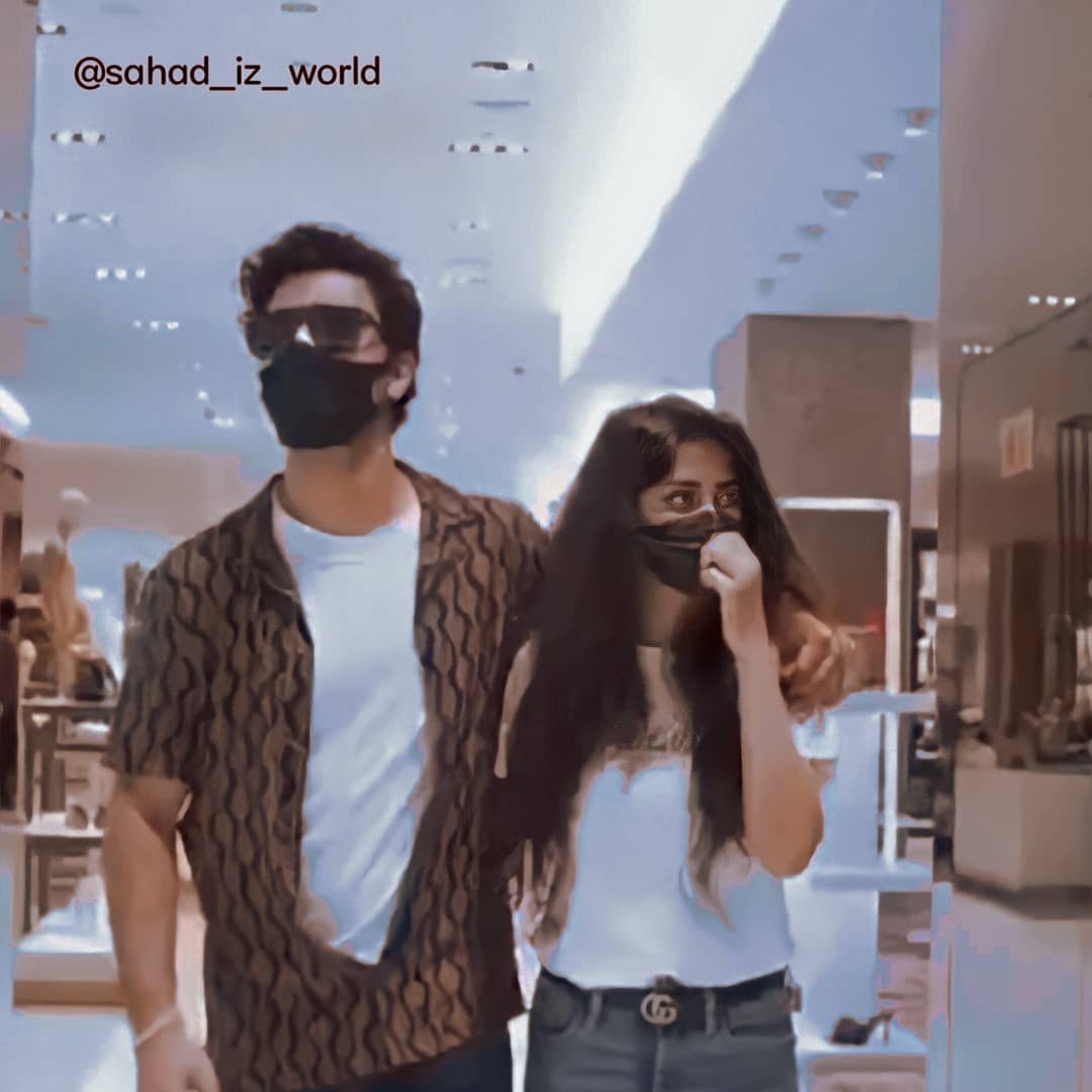 Sajal Aly and Ahad Raza Mir Spotted at the Mall of Emirate Dubai