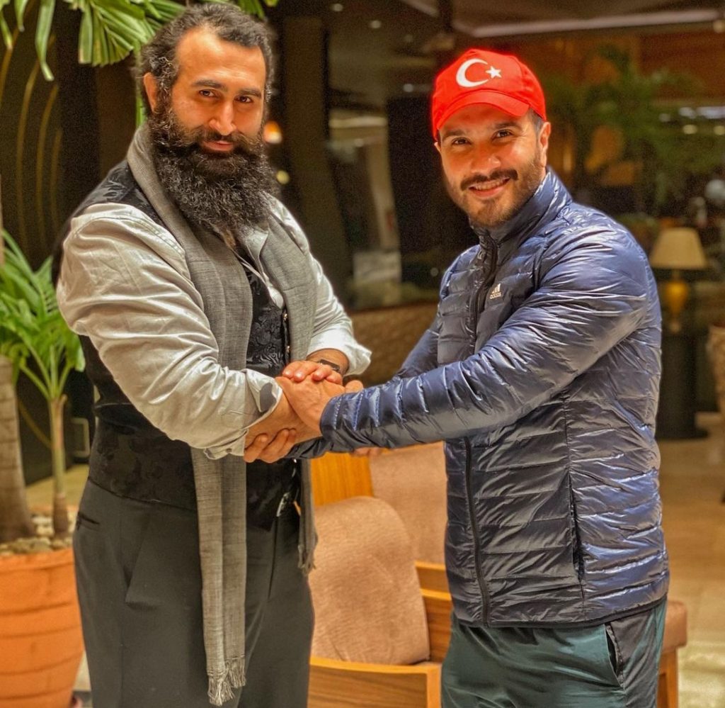 Turkish Actor Celal Al Meets Feroze Khan in Karachi
