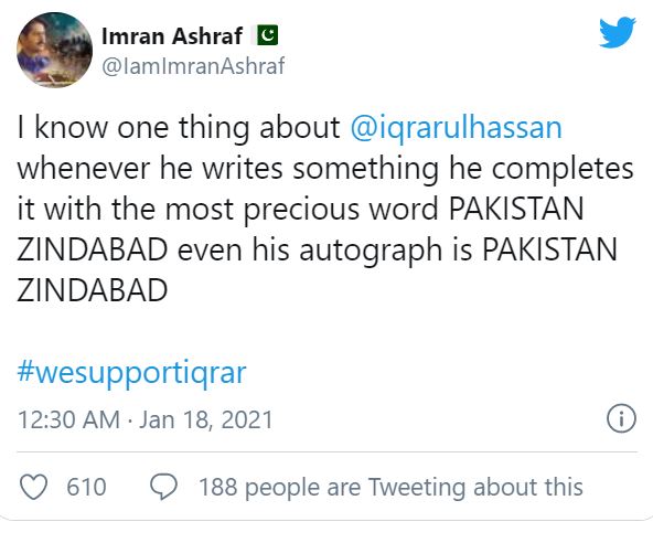 Celebrities Support Iqrar-ul-Hassan After Twitterati Demand An Apology Over His Tweets