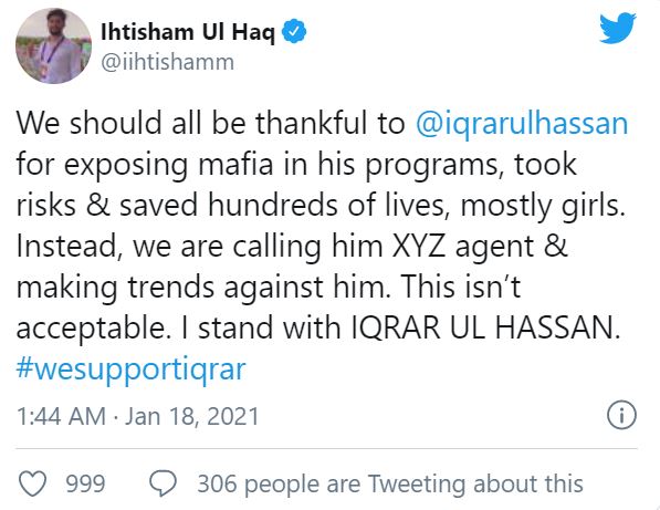Celebrities Support Iqrar-ul-Hassan After Twitterati Demand An Apology Over His Tweets
