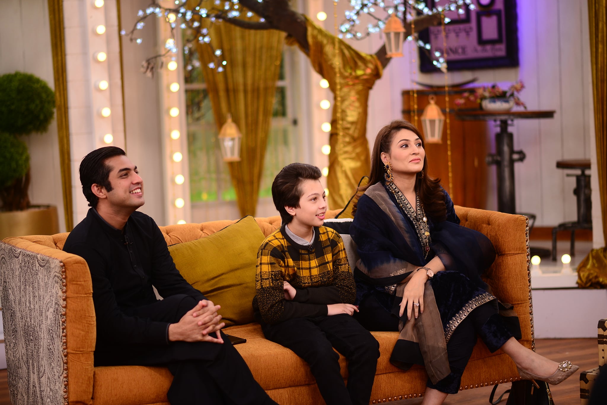 Iqrar ul Hassan with his Family in Nida Yasir Morning Show