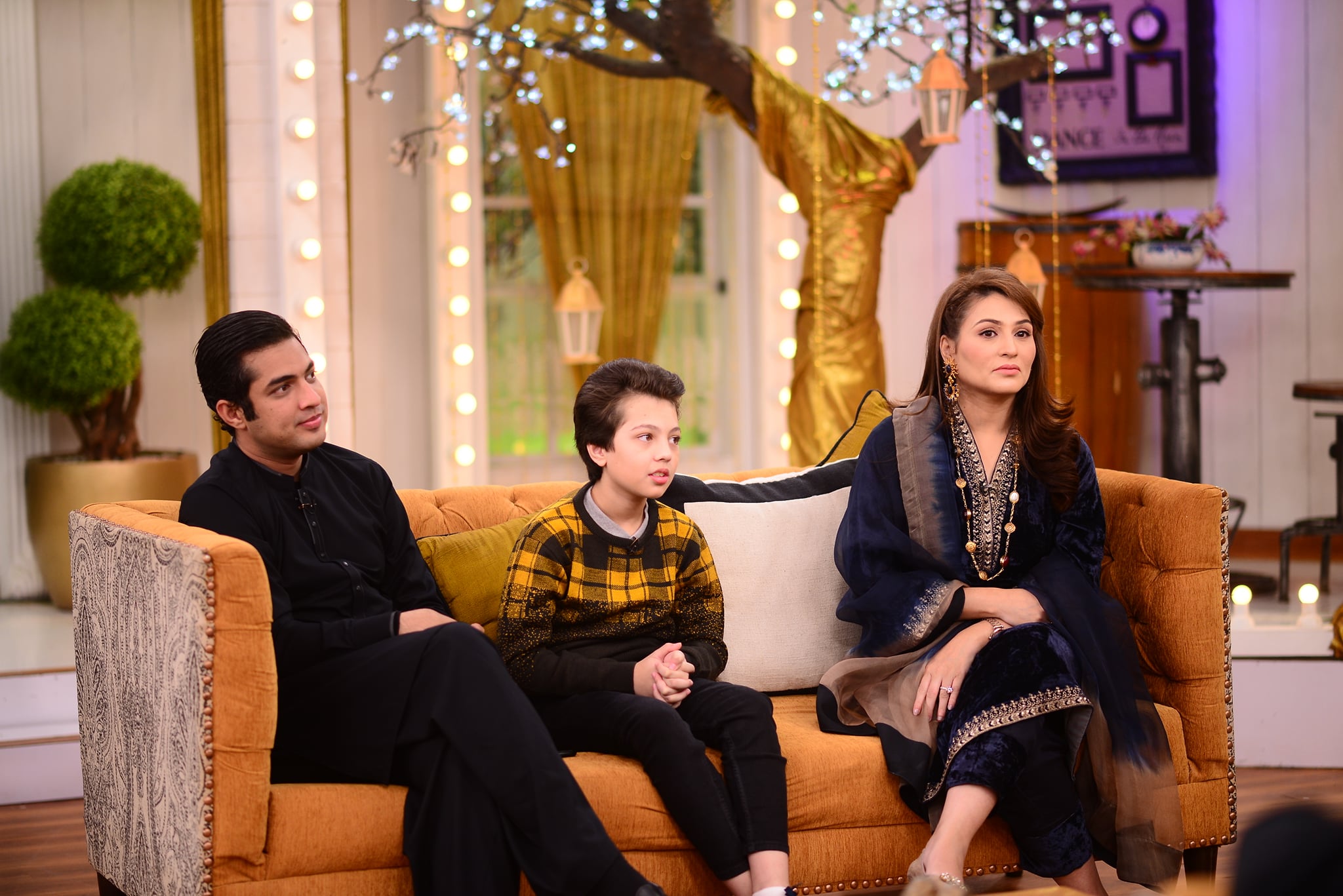 Iqrar ul Hassan with his Family in Nida Yasir Morning Show