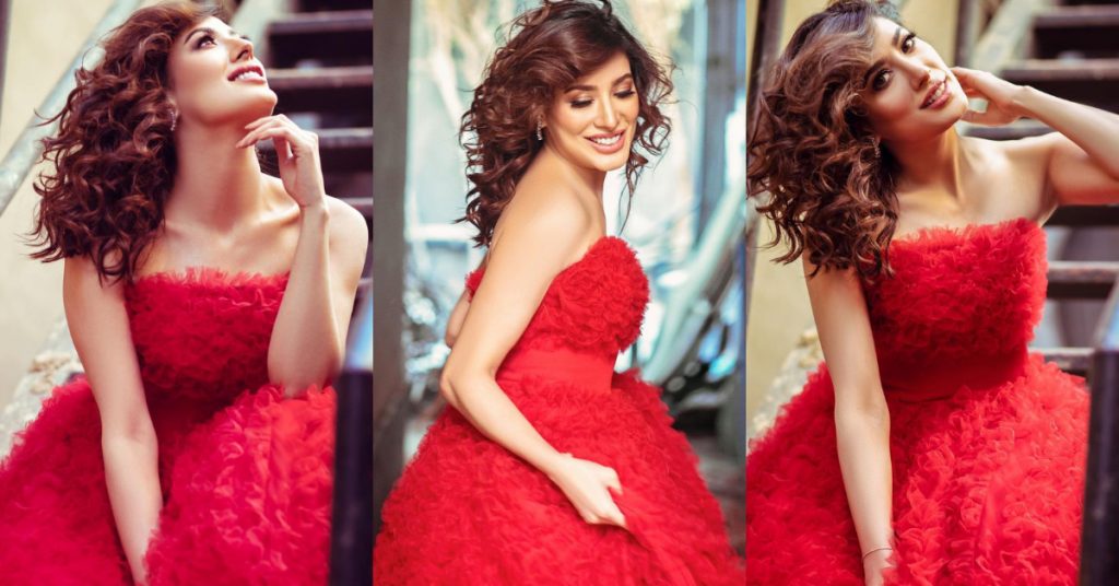 Mehwish Hayat Stuns In Uber Chic Red Outfit