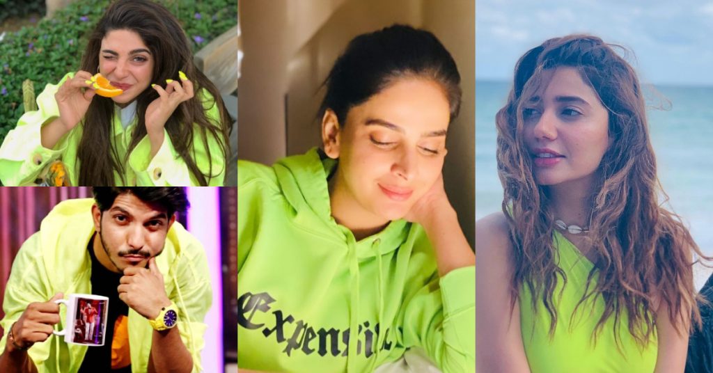 Celebrities Shining Bright in Neon Outfits