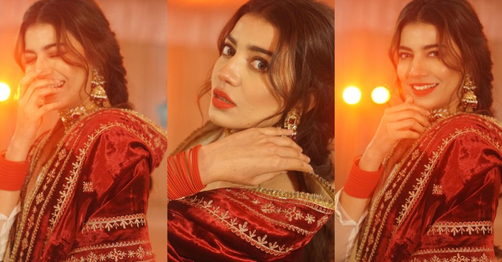 Rabia Butt Is Dazzling in Beautiful Red Outfit