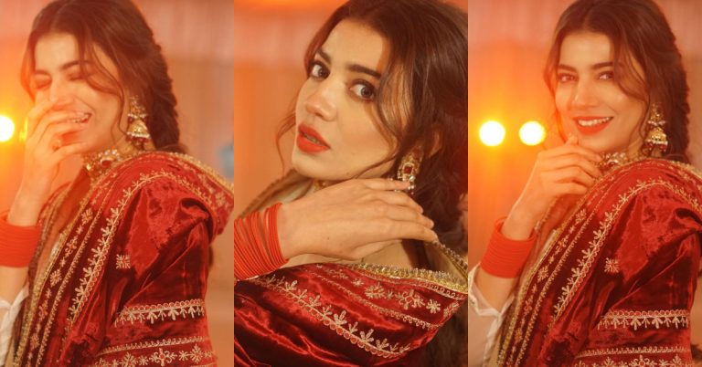 Rabia Butt Is Dazzling in Beautiful Red Outfit