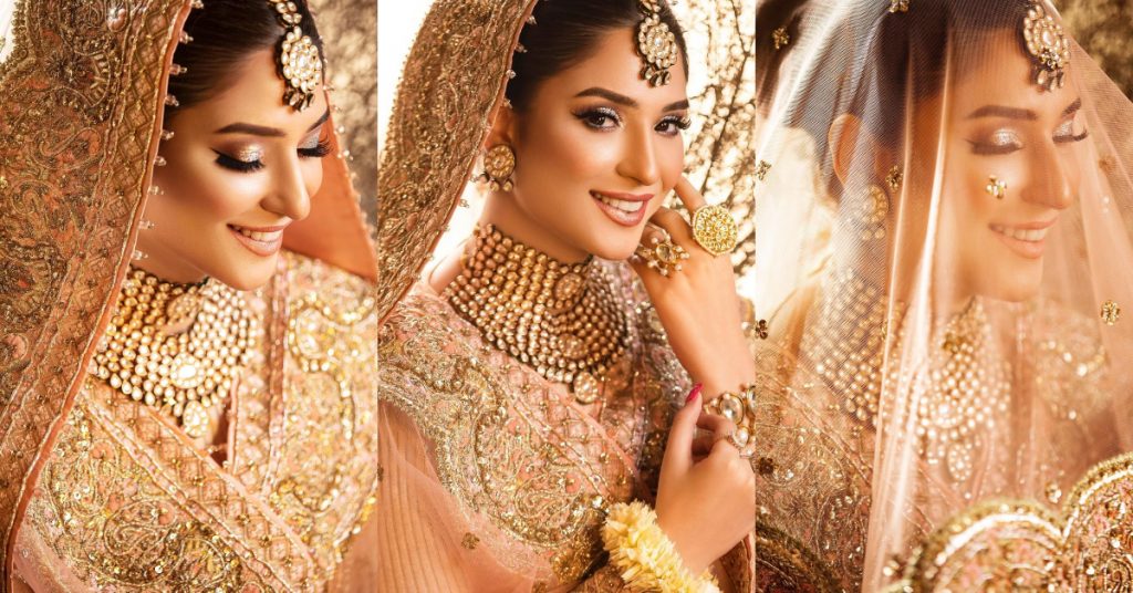 Ramsha Khan Looks Magnificent In Gorgeous Gold Bridal Ensemble