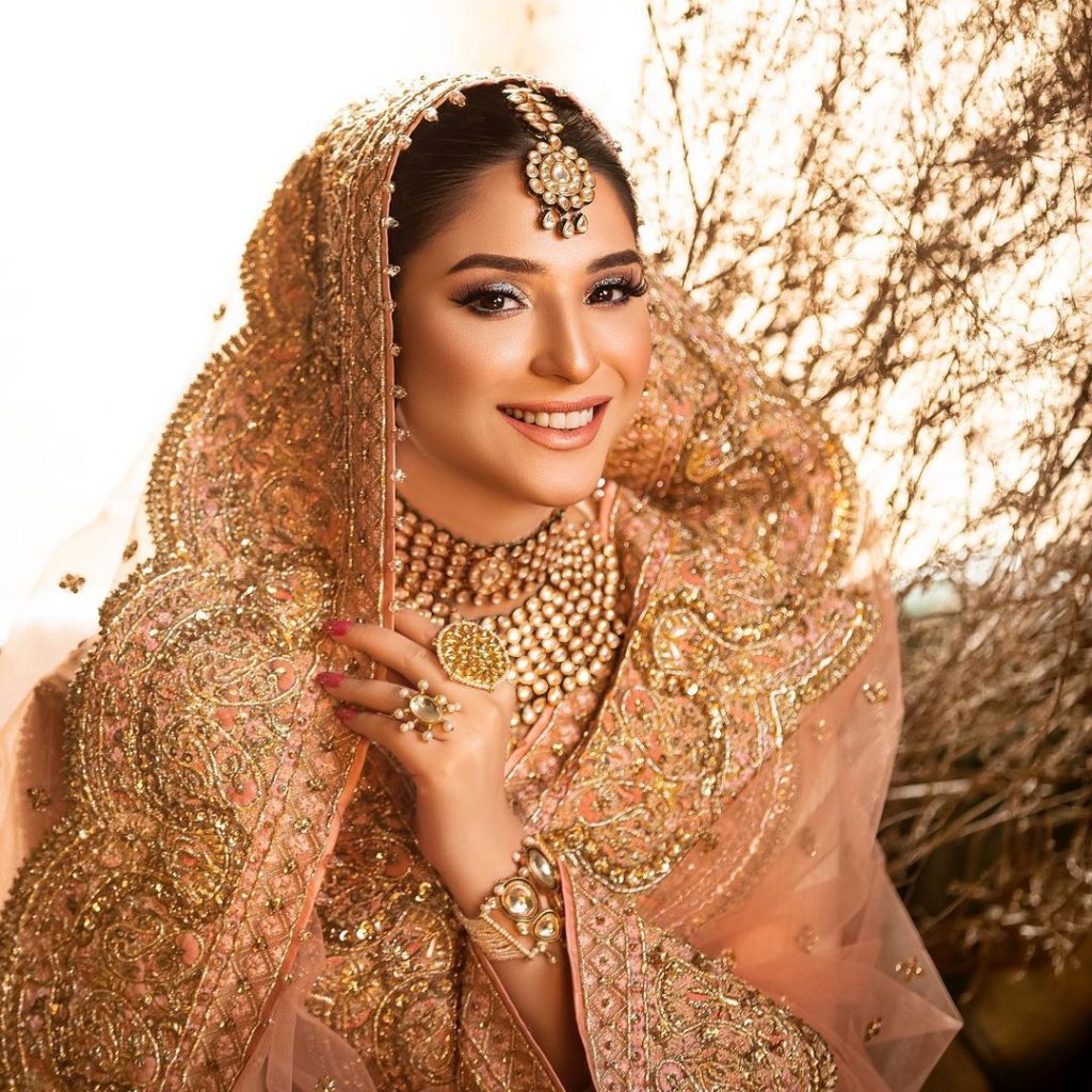 Ramsha Khan Looks Magnificent In Gorgeous Gold Bridal Ensemble