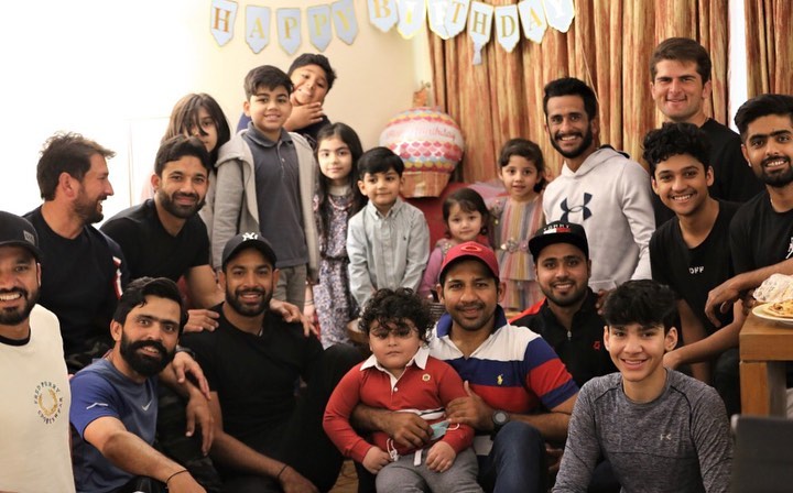 Sarfaraz Ahmed Celebrates His Son's Birthday With His Team