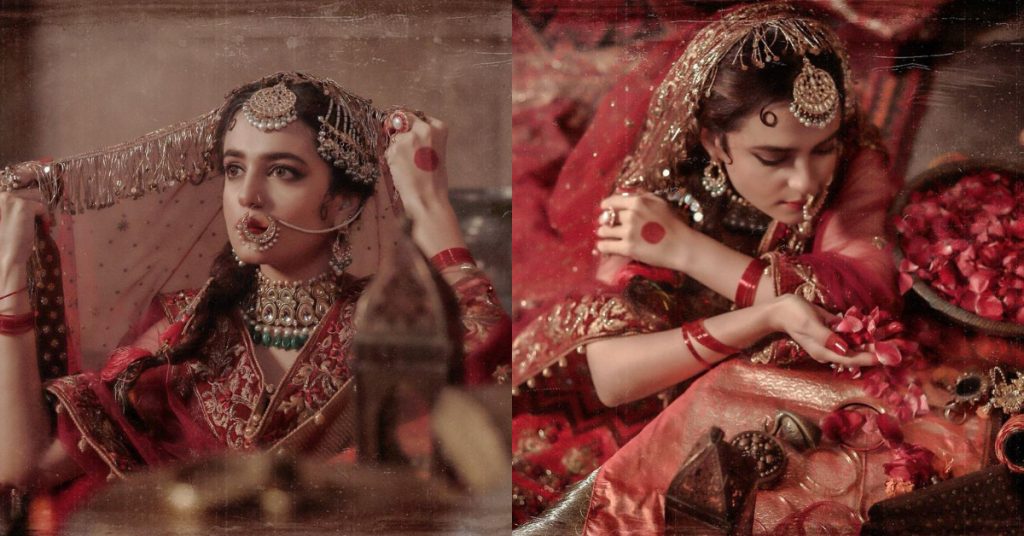 Sumbul Iqbal's Bridal Shoot in Traditional Look