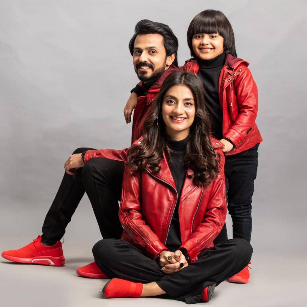 Adorable Family Pictures Of Uroosa Bilal Celebrating New Year