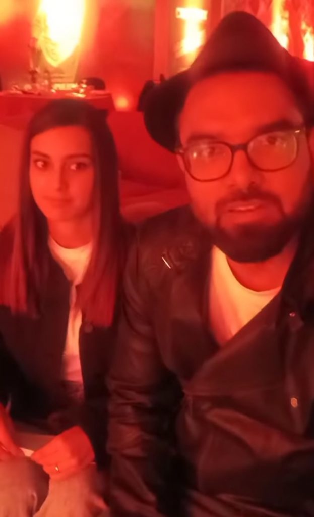 Iqra Aziz and Yasir Hussain Spotted at Chaudhry's Teaser Launch