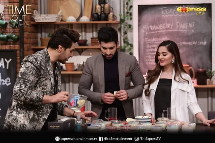 Beautiful Pictures of Aiman Khan and Muneeb Butt from Time out with Ahsan Khan